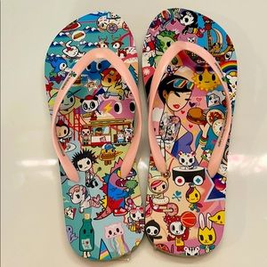 Tokidoki California dreamin flip flops Kawaii